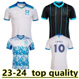Honduras 2023 2024 Voetbaltruien Home Away 23/24 Nationaal Team Heren voetbal Shirts Camisetas Futbol Kids Kit Training Voetbal Uniform Top Carlos Rodriguez Lozano 66