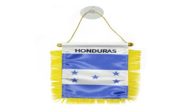 Honduras Fenêtre de suspension du drapeau suspendu 10x15 cm Mini les mini-drapeaux suspendus avec aspiration pour le décor de porte du bureau à domicile3194465