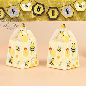 Boîtes à bonbons en forme d'abeille, boîtes à cadeaux pour fête prénatale, thème abeille, idées de fête d'anniversaire, décoration de Table pour événements