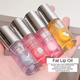 Honing Lipolie Hydraterende Lipgloss Vervaagt Liplijnen Water Lichte Lippenbalsem Grote Opzetborstel Hydraterende Lip Voller Make-up