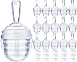 Honey Pots Tubo de brillo de labios en forma de recipientes vacíos para brillo de labios Botella de bálsamo labial Tubos de lápiz labial lindos recargables con varita para mujeres y niñas2500417