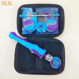 Nouveau Dabs Straw Oil Rigs Coffret cadeau avec cuillère Dabber Outil Conteneur de cire Tapis Clou en métal ou Tuyaux à ongles en quartz Accessoires pour fumer