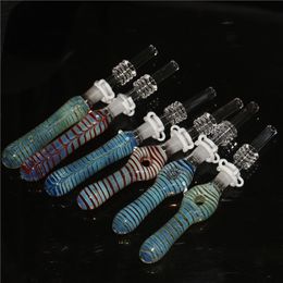 fumer Straw Mini Glass Filter Pipe Kit Water Bong Oil Dab Rig Nector silicone nectar