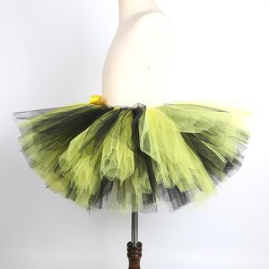 Honeybee tutu rokoutfit voor babymeisjes verjaardag Halloween -kostuums met vleugels kinderen peuter gele zwarte bij tule rokken set