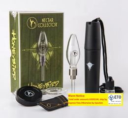 Honeybird Nectar Collector Kits Roken met 510 Draad Titanium Keramische Quartz Tip Mini Glazen Pijp Booreiland Dab Bong warmte Stro vaporizer LL