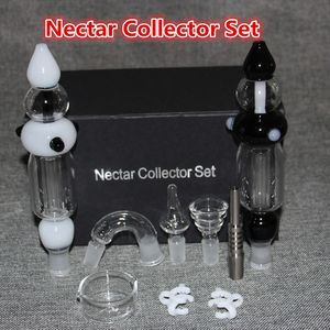 Kit de vaporisateur de nectar Honeybird Narguilés avec pointe de quartz en céramique de titane Mini plate-forme pétrolière pour conduite d'eau VS Bong en verre