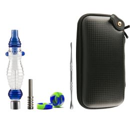 CSYC NC037 Kits Pipa para fumar Paja con 510 Hilo Titanio Cuarzo Clavo Inoxidable Herramienta Dab Vidrio Mano Tuberías de agua Plataforma petrolera Bongs