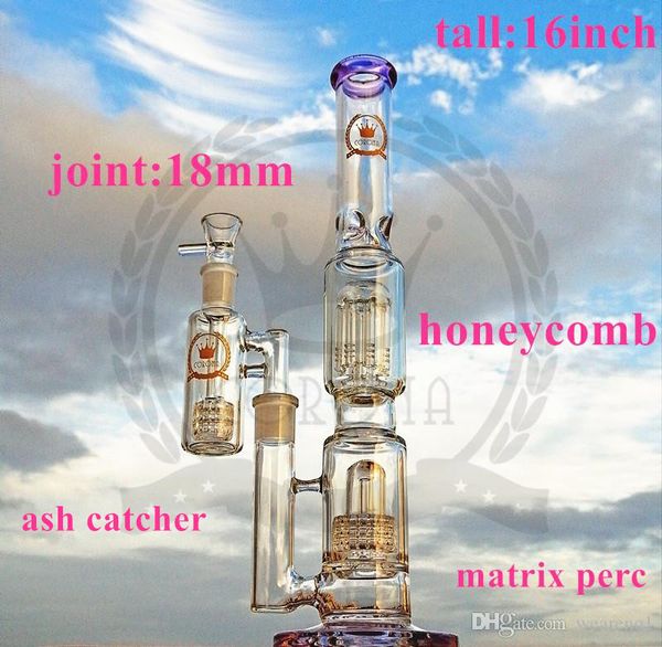 Honeycomb Bong Hookah Toro Glass Bongs Fab Tuba de agua de Percolator de plataforma de aceite de aceite de huevo fabuloso