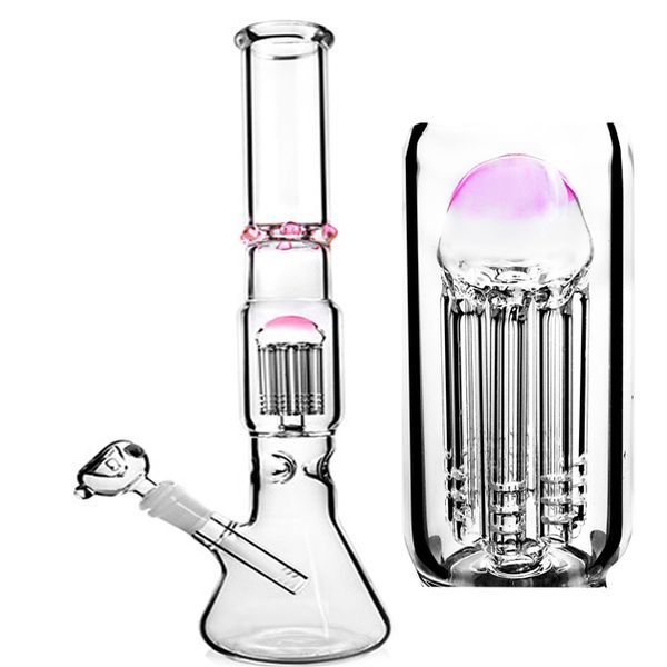 Bongs à eau à tube droit Narguilés Barboteur en verre Heady Dab Rigs Bécher à glace bong Downstem Perc