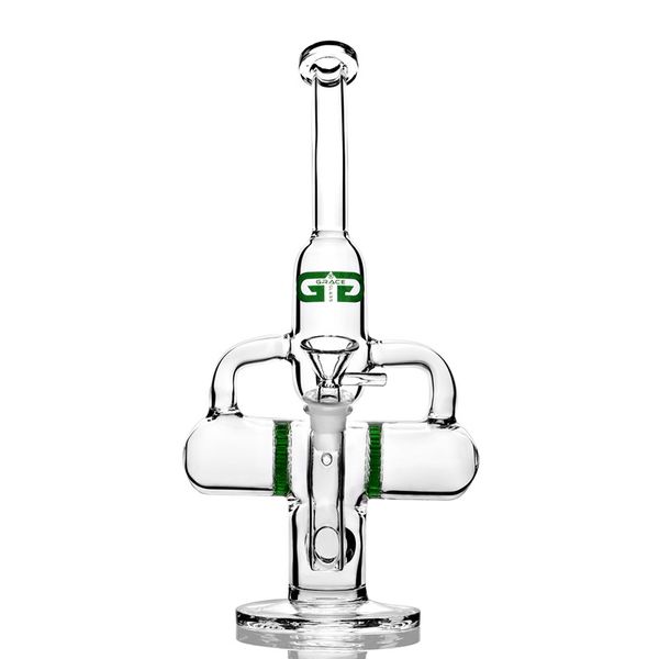 Narguilés Bong Tuyaux D'eau Recycleur Dab Rigs Verres Épais Bongs D'eau Tuyaux De Fumée Brûleur À Huile Souveraineté Bol En Verre Pièce