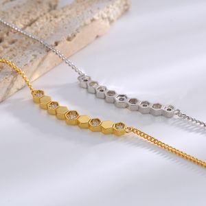 Honeycomb Diamond Necklace Dames Hoge gevoel voor originele sieraden Women's Fashion Koreaanse sleutelbeenketen