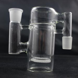 Disque en nid d'abeille Cendrier en verre Bong en verre Taille de joint de 18,8 mm Tuyau d'eau en verre Bonne diffusion Percolateur en verre Mini plate-forme pétrolière Hits plus lisses