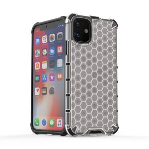 Honeycomb Hybrid Armor Clear Shockpost PC TPU Hard Telefoon Gevallen voor iPhone 13 12 11 Pro XS MAX XR 6 7 8 Plus Samsung S10 Opmerking 10 A10S A20S A50