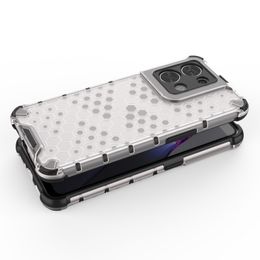 Honeycomb PC TPU Case For Honor P60 80 70 Art X40 X30 X9A X8 X6 NOVA 10 SE Y61 Y70 MATE 50 PRO 4G 5G SHOCKPROVEN