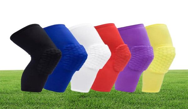 Honeycomb Sports Safety Cintas de voleibol Baloncesto almohadilla de la rodilla de la rodilla Calcetines Wraps Accesorios de moda de Protección de Brace Single P2955733