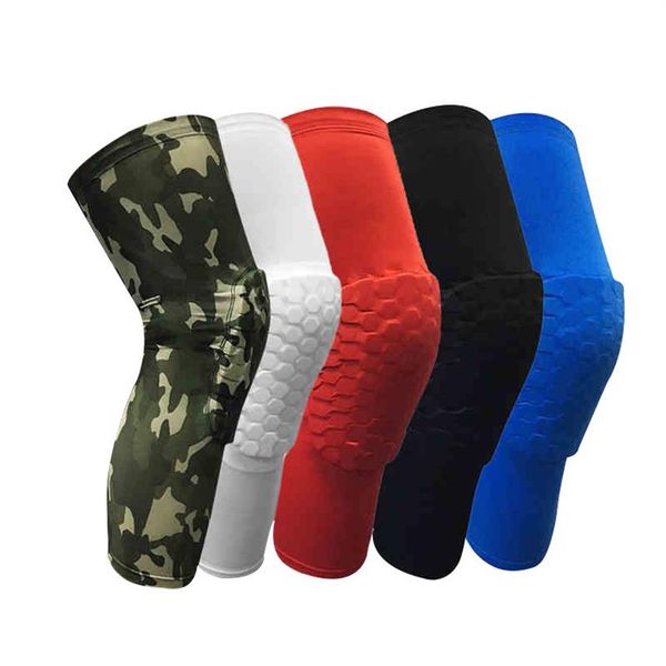 Honeycomb Sports Safety Volleyball Basketball Wnepads Calcetines de compresión Padres de rodilla Wraps Camuflaje de la moda ACCES188A