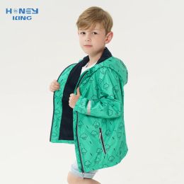 Honeyking Boy's Jacket Kinderen Springautumn Outerwear Peuter Outfits Kinderkap Haped waterdichte jas Regen Coats Kinderkleding