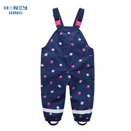 Pantalones de lluvia impermeables a los niños con monos de agua a prueba de agua Pantals de niñas de niñas Moda de niños.