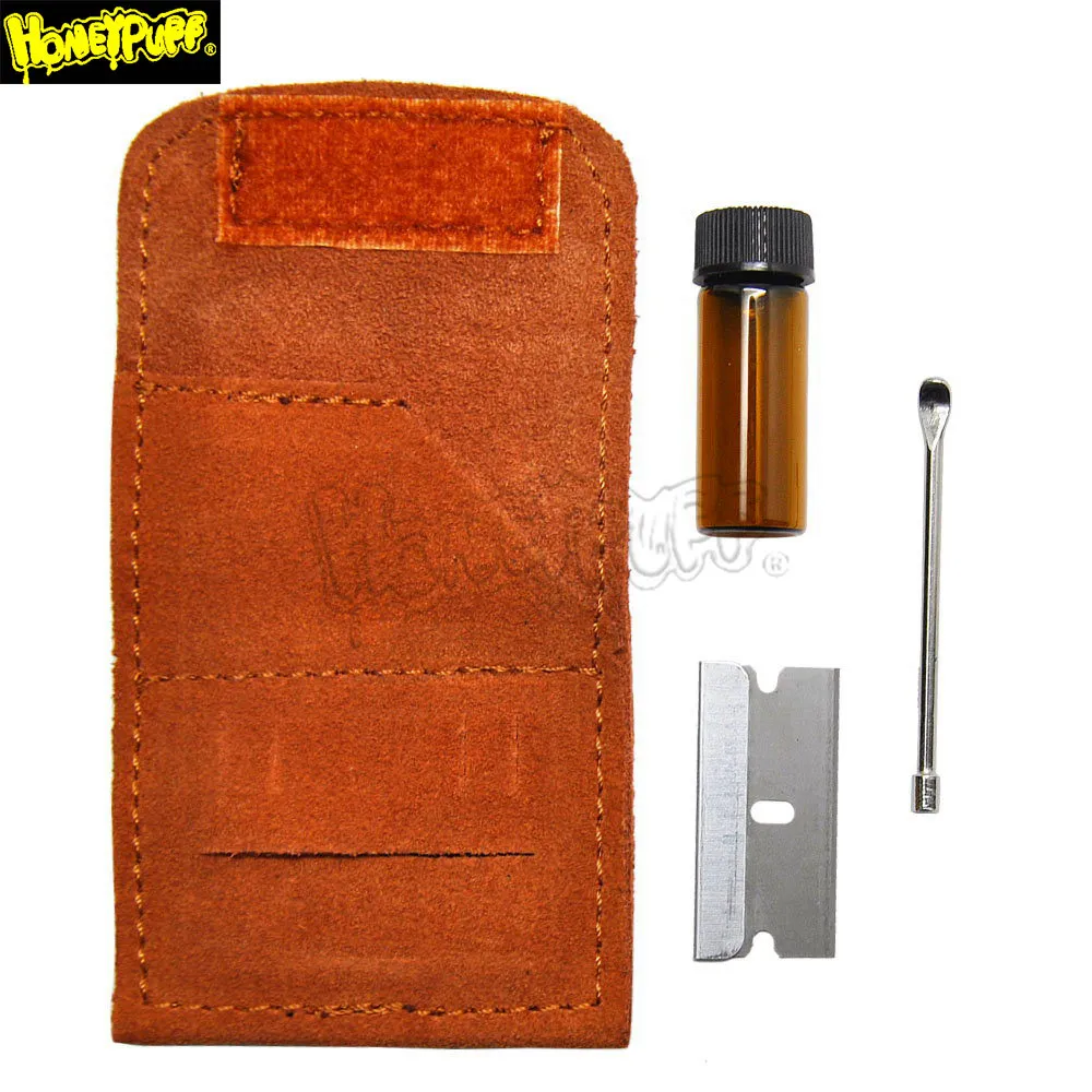 Honeyopuff Snuff Snorter Kit Mini Vidrio Snuff Bottle + Acero