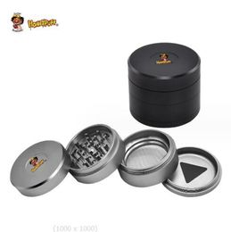 HONEYPUFF 63MM 4 Lagen Grote Grinder Vliegtuigen Aluminium Hoge Sterkte Magneet Ontwerp Droge Kruidenmolen Tabak Grinder Crusher