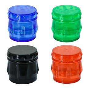 HONEYPUFF ACRYLIC Tabak Roken Kruid Grinder Diameter 44/55/60 mm 4 Lagen Plastic Shark Teeth Dry Herb Muller