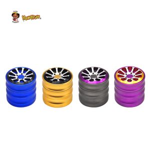 Honeypuff Aluminium Tabac Herb Grinder Wheel Air Craft Grade 60MM Sharp Diamant Dents Broyeur À Épices Broyeur Herbal Fumer Grinder