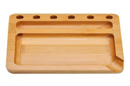 Honeypuff Handmade Natural Wood Rolling Tray met drie hoek 151131 mm Tabaks Rookaccessoires Plaat Wooden Grinder Tray1129594