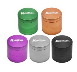 HONEYPUFF Grand broyeur en métal de 53MM Herbe sèche 4 couches de broyeurs de tabac en aluminium Accessoires pour fumeurs DHL