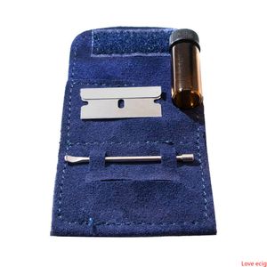 Honeypuff Leather Tobacco Pouch Bag Snuff Snorter Tool Sniffer Straw Hooter Hoover Mini Pouch Bag Pipe Smoking Set Kit Case Pocket