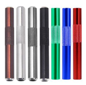 HONEYPUFF Pen Style 70MM Sniffer Aluminium Snuff Snorter Distributeur Métal Sunff Snorter Tube Fumée Pipe Accessoires pour Fumer pour Herbe Sèche