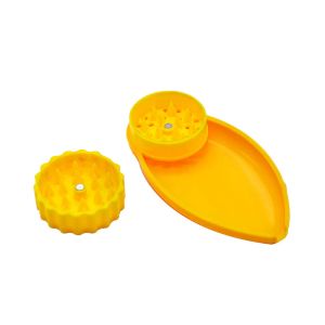 Honeypuff Plastic Fumer Herb Grinder plateau 40 mm Tobacco Grinders Roll Combo All in One 2 Parts Couches Fondnel Cigarette Hand ZZ