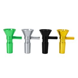 HONEYPUFF fumer métal narguilé bol Mini 14MM bols cendrier pour Bong tuyau d'eau Quartz Banger en gros mélange couleur