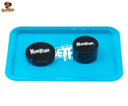 HONEYPUFF Tabaksrookkit Combo Plastic Rolling Tray Metalen Roken Kruidenmolen Voor Tabak Metalen Opslagcontainer Pot Ac5886375