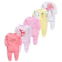 Honeyzone 5 stks Baby Pyjama Meisje Jongen Pijamas Bebe Fille Katoen Ademend Zacht Ropa geboren Dwarsliggers Pjiamas Pyjama 231226