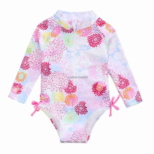 Traje de baño Honeyzone Babi Girl Infant Child Protección UV Traje de baño Bebé recién nacido Traje de baño Ropa de playa para niños pequeños L230625