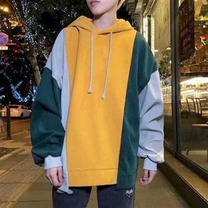 Hong Kong Style Hooded Sweater Jongens Koreaanse Trendy Losse Ulzzang Harajuku Lazy BF HIP-HOP CEC-jas C 210526