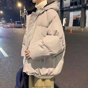 Hong Kong -stijl niche heren losbrood winter pluche dikke paar student veelzijdige katoenen jas