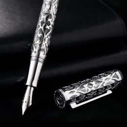 Hongdian D1 Piston stylo plume 038 EF Nib résine squelette creux écriture encre cadeau étudiant en affaires fournitures de bureau scolaire 240319