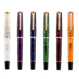 Hongdian N12 Piston Fountain Pen extra fin / Fine Nib Beau ensemble de styles d'écriture acrylique 240417