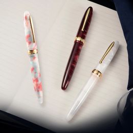 Hongdian N9 stylo plume série mer de nuage SteelBlade plume bureau d'affaires Signature résine rotatif remplissage cadeaux stylos 240219