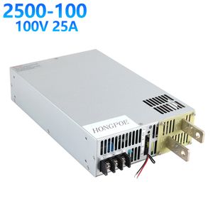 Hongope 2500W 25A 100V Alimentation 100V 0-5V Contrôle du signal analogique 0-100V Alimentation réglable SE-2500-25 PLC Contrôle 110VAC / 220VAC