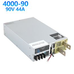 Hongpoe 4000W 90V Fuente de alimentación 0-90V Potencia ajustable 90VDC AC-DC 0-5V Control de señal analógica SE-4000-90 Transformador de potencia 90V 44A