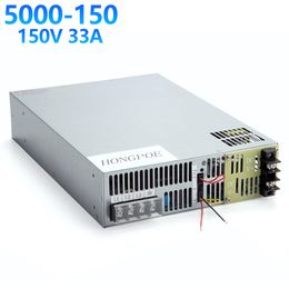 Hongpoe 5000W 150V 33A Voeding 150V AC-DC 0-5V Analoge signaalregeling 0-150V Instelbare voeding SE-5000-150 Power Transformer 150V 220VAC/380VAC Input