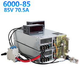 Hongpoe 6000W 85V Fuente de alimentación 0-85V Potencia ajustable 85VDC AC-DC 0-5V Control de señal analógica SE-6000-85 Transformador de potencia 85V 70.5A 110VAC/220VAC Entrada