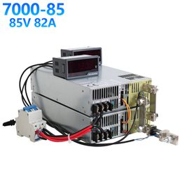 Hongpoe 7000W 82A 85V Fuente de alimentación 85V 0-5V Control de señal analógica 0-85V Fuente de alimentación ajustable SE-7000-85V Control de PLC 110VAC/220VAC Entrada