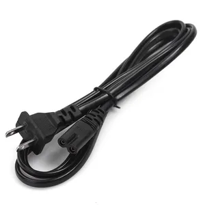 Hongpoe Figure 8 Câble de cordon d'alimentation AC Câble 2 Prong pour PS4 Console Xbox Chargeur d'imprimante Small Home Appliances Remplacement Ligne de fil 1,5m US AU PLIG UK