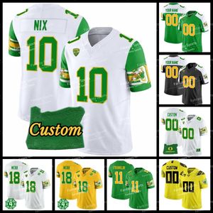 Eer Spencer Webb Oregon Ducks Jersey Troy Franklin MarKeise Irving Burch Bo Nix Trikweze Bridges Noah Whittington Sewell Justin Herbert Marcus Mariota Nieuwe aangepaste