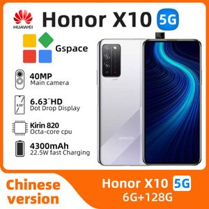 Honor x10 5G teléfono inteligente 4300mAh batería 6.63 pulgadas kirin 820 40mp+16mp cámara 22.5w súper carga android original usado teléfono usado