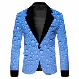 Hoo 2024 Mannen Fi Plus Size 3D Digital Printing Blazer Stage Performance Foto Stu Fotografie Bloemen Blazer S0gh #