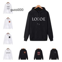 Hoo lowewe Stampato lowe Loewees Sciolto loeewe Etichettatura Felpe con cappuccio da uomo Felpe in cotone Felpa Designer Pullover di lusso Maglione Felpa con cappuccio casual e da donna RNZN